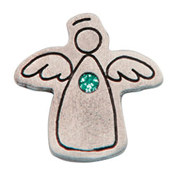 Birthstone Angel Pin - May
